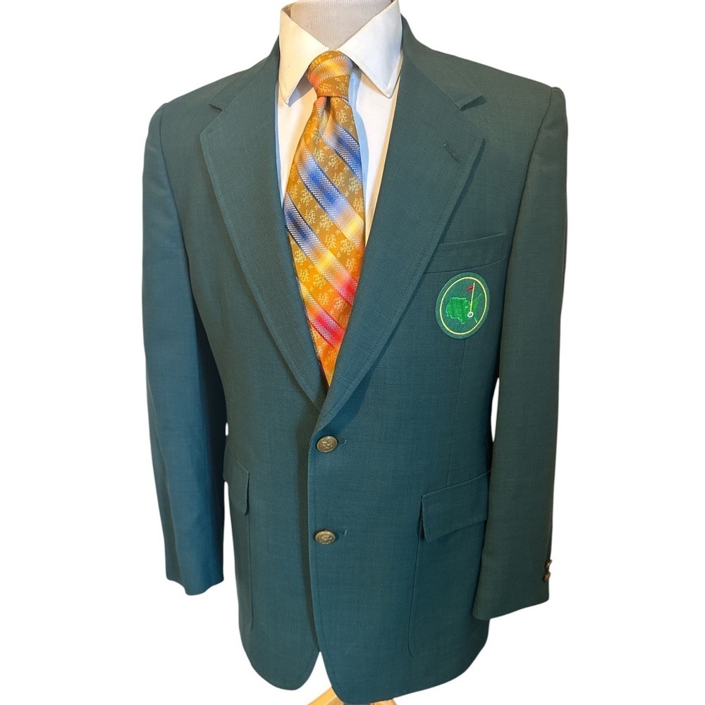 Hart Schaffner Marx Jack Nicklaus Green Jacket Blazer 40R VTG USA Masters Patch